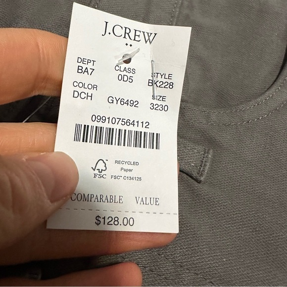 J crew dusty charcoal Slim-fit garment-dyed five-pocket pant - Picture 6 of 6